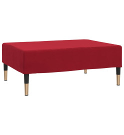 Repose-pied Rouge bordeaux 78x56x32 cm Velours