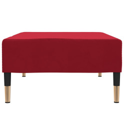 Repose-pied Rouge bordeaux 78x56x32 cm Velours