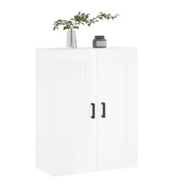 Armoire murale blanc brillant 69,5x34x90 cm bois d'ingénierie