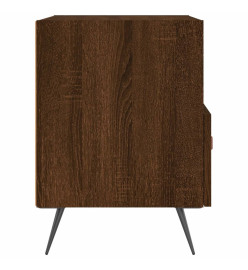 Table de chevet chêne marron 40x35x47,5 cm bois d’ingénierie