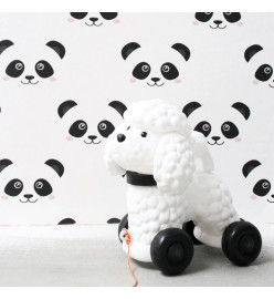 Fabulous World Papier peint Panda Blanc 67100