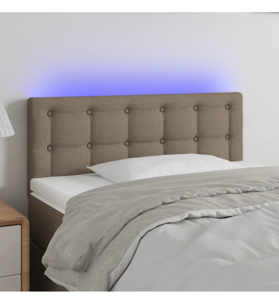 Tête de lit à LED Taupe 100x5x78/88 cm Tissu Tête de lit à LED Taupe 100x5x78/88 cm Tissu