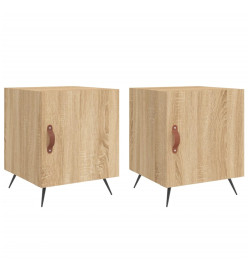 Tables de chevet 2 pcs chêne sonoma 40x40x50 cm bois ingénierie