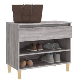 Armoire à chaussures Sonoma gris 70x36x60 cm Bois d'ingénierie