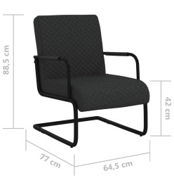 Chaise cantilever Noir Similicuir