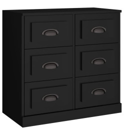 Buffets 3 pcs noir bois d'ingénierie