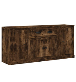 Buffets 3 pcs Chêne fumé Bois d'ingénierie