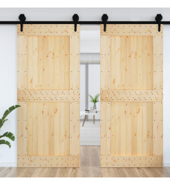 Porte 100x210 cm bois massif de pin