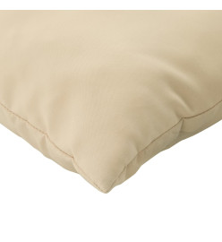 Coussins décoratifs 4 pcs beige 60x60 cm tissu