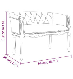 Banc beige 98x56x69 cm lin