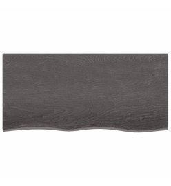 Comptoir de salle de bain gris foncé 100x50x2 cm bois traité