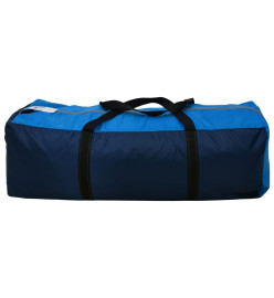 Tente de camping Tissu 9 personnes Bleu foncé et bleu