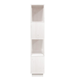 Bibliothèque/Séparateur de pièce Blanc 80x25x132 cm Pin solide