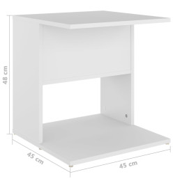 Table d'appoint Blanc 45x45x48 cm Aggloméré