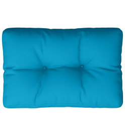 Coussin de palette bleu 50x40x12 cm tissu