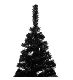 Sapin de Noël artificiel avec support noir 120 cm PVC