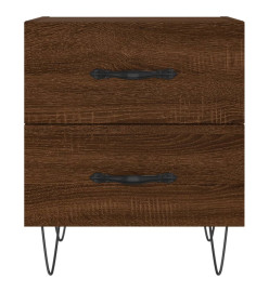 Table de chevet chêne marron 40x35x47,5 cm bois d’ingénierie