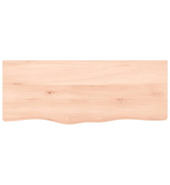 Comptoir de salle de bain 100x40x2 cm bois massif non traité