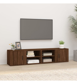 Meubles TV 2 pcs Chêne marron 80x31,5x36 cm Bois d'ingénierie