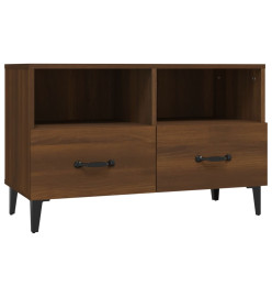 Meuble TV Chêne marron 80x36x50 cm Bois d'ingénierie