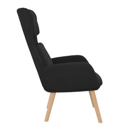 Chaise de relaxation Noir Velours