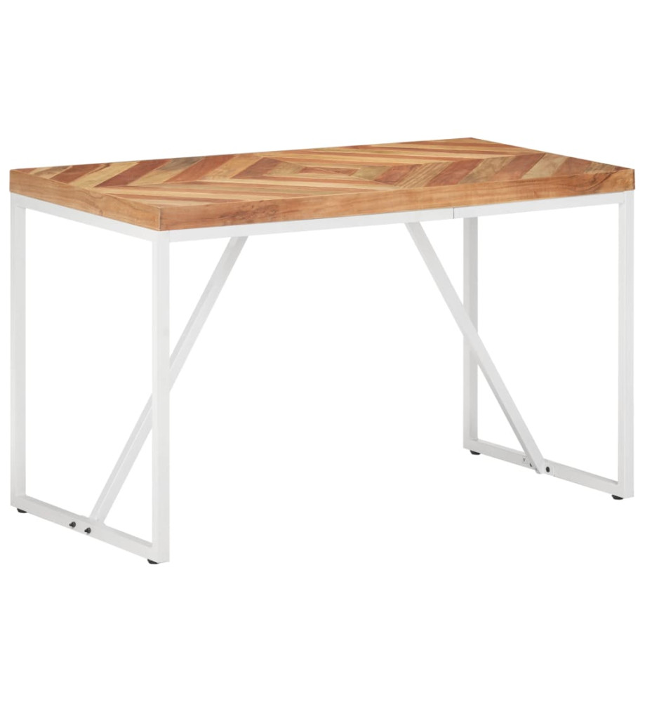 Table à dîner 120x60x76 cm Bois solide d'acacia et de manguier