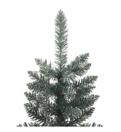 Sapin de Noël artificiel mince avec support Vert 180 cm PVC