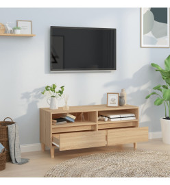 Meuble TV chêne sonoma 100x34,5x44,5 cm bois d'ingénierie