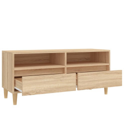 Meuble TV chêne sonoma 100x34,5x44,5 cm bois d'ingénierie