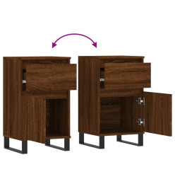 Buffets 2 pcs chêne marron 40x35x70 cm bois d'ingénierie