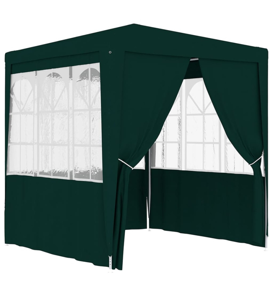 Tente de réception avec parois latérales 2,5x2,5 m Vert 90 g/m² Tente de réception avec parois latérales 2,5x2,5 m Vert 90 g/m²