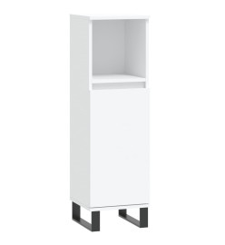 Ensemble de meubles salle de bain 3 pcs blanc bois d'ingénierie