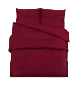 Ensemble de housse de couette Bordeaux 225x220 cm Coton