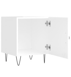 Tables de chevet 2 pcs blanc brillant 40x40x50 cm