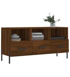 Meuble TV chêne marron 102x36x50 cm bois d'ingénierie