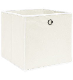 Boîtes de rangement 4 pcs Blanc 32x32x32 cm Tissu