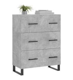 Buffet gris béton 69,5x34x90 cm bois d'ingénierie