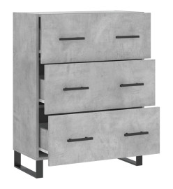 Buffet gris béton 69,5x34x90 cm bois d'ingénierie