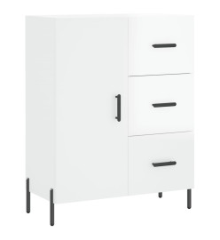 Buffet Blanc brillant 69,5x34x90 cm Bois d'ingénierie