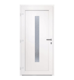 Porte d'entrée Blanc 98x208 cm PVC