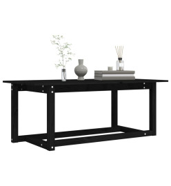 Table basse Noir 110x55x45 cm Bois massif de pin