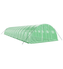 Serre avec cadre en acier vert 64 m² 16x4x2 m