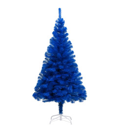 Arbre de Noël artificiel avec LED et boules Bleu 150 cm PVC