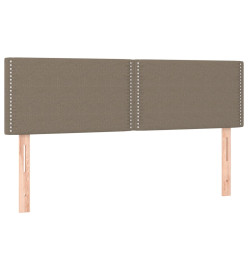 Lit à sommier tapissier avec matelas Taupe 140x200 cm Tissu