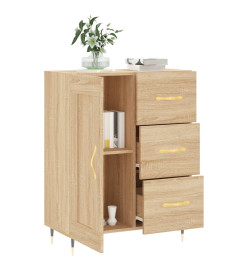 Buffet chêne sonoma 69,5x34x90 cm bois d'ingénierie