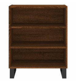 Buffet chêne marron 57x35x70 cm bois d'ingénierie