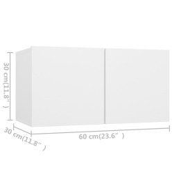 Meubles TV 4 pcs Blanc 60x30x30 cm Aggloméré