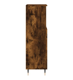 Armoire de bain chêne fumé 30x30x100 cm bois d'ingénierie