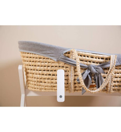 CHILDHOME Panier Moïse avec matelas et housse Naturel Gris