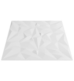 Panneaux muraux 24 pcs blanc 50x50 cm EPS 6 m² améthyste